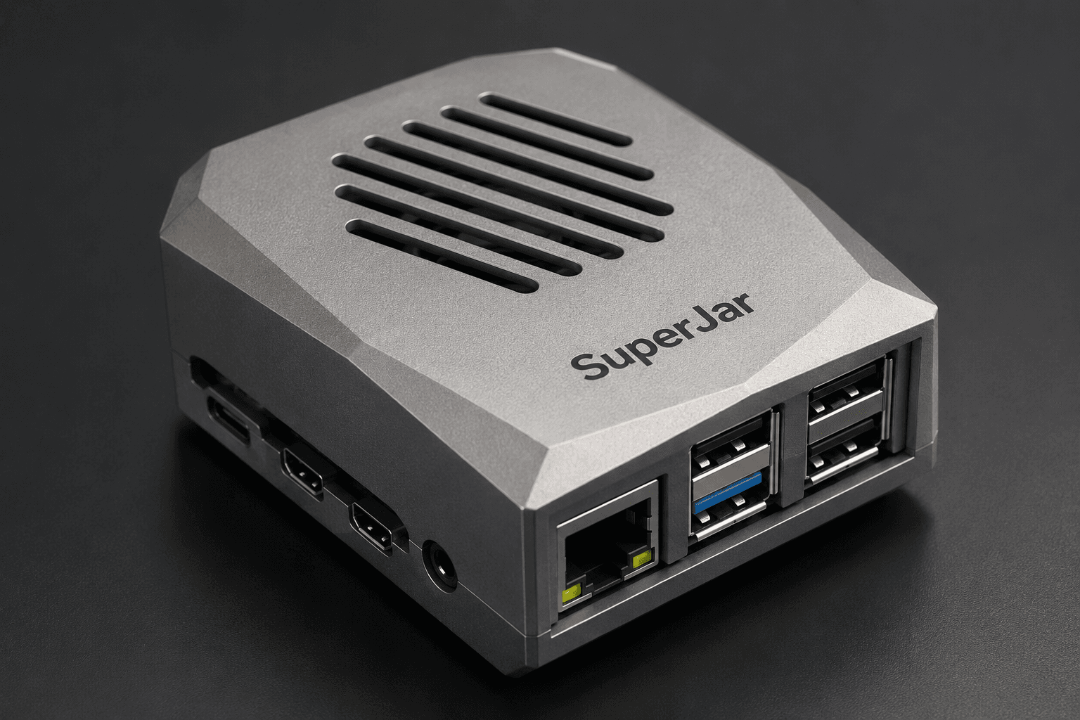 SuperJar 기기 — 손바닥 크기 · 24시간 근무